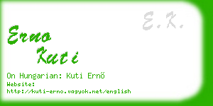 erno kuti business card